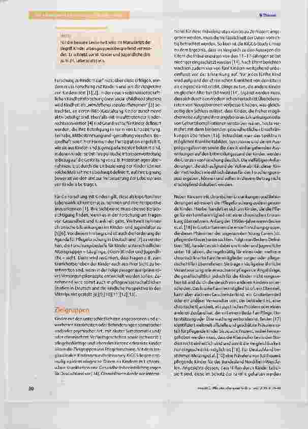 Vorschauseite 2: Pflegeforschung mit Kindern