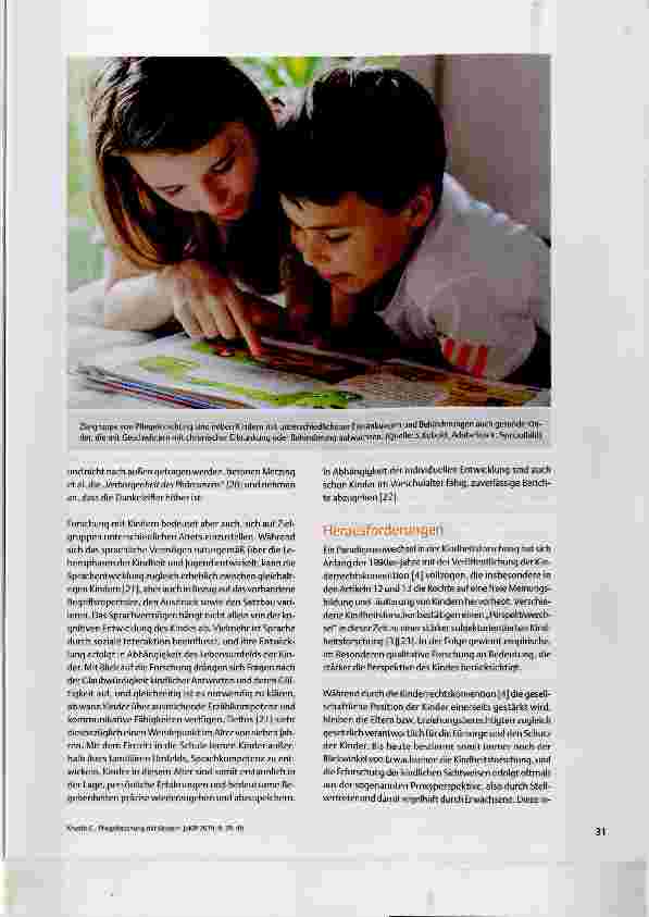 Vorschauseite 3: Pflegeforschung mit Kindern