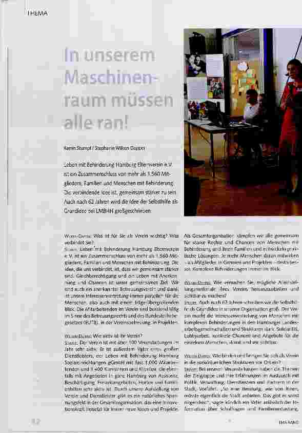 Vorschauseite 1: In unserem Maschinenraum müssen alle ran!