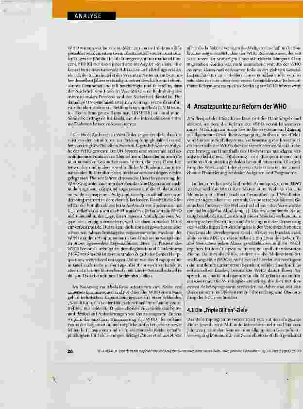 Vorschauseite 3: Fit for Purpose? Die WHO auf der Suche nach einer neuen Rolle in der globalen Gesundheit