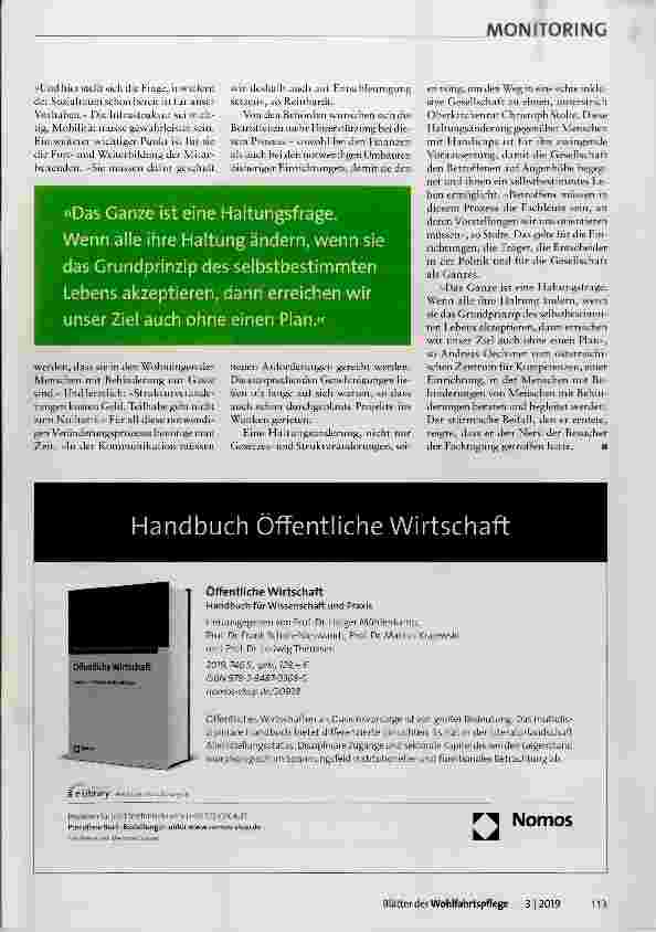 Vorschauseite 2: Projekt »Wie macht man Teilhabe? Inklusion durch Umbau der Angebote gemeinsam verwirklichen«