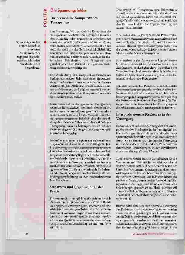 Vorschauseite 2: Spannungsfelder in der Physiotherapie