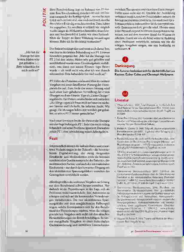 Vorschauseite 4: Spannungsfelder in der Physiotherapie