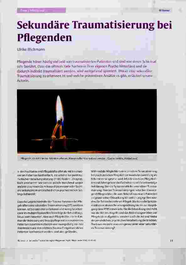 Vorschauseite 1: Sekundäre Traumatisierung bei Pflegenden