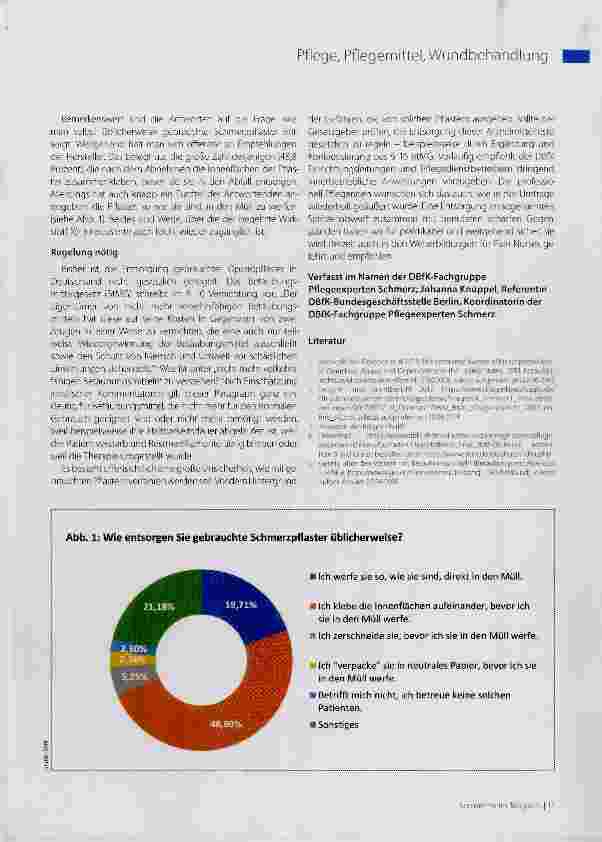 Vorschauseite 2: Gebrauchte Opioidpflaster Wohin damit?