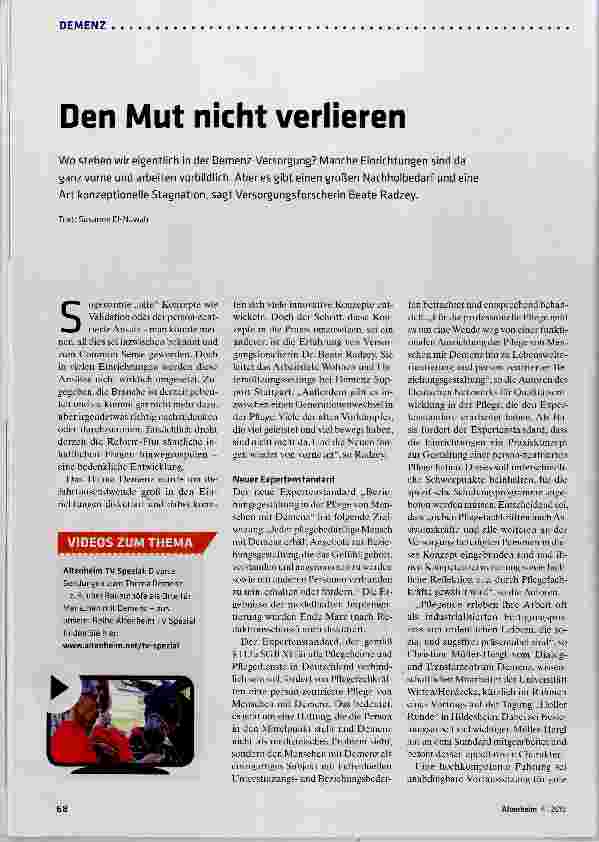 Vorschauseite 1: Den Mut nicht verlieren