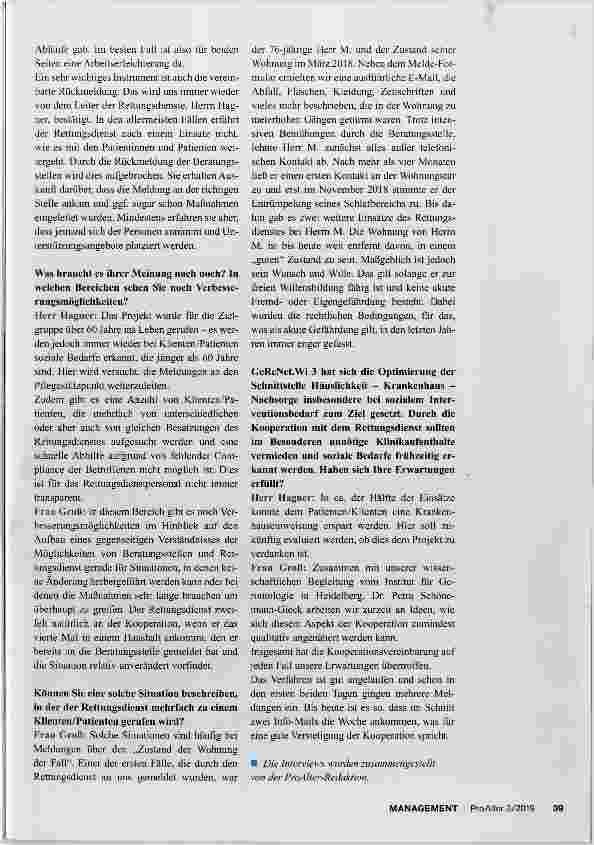 Vorschauseite 4: Kooperation zwischen Altenhilfe und Rettungswesen in Wiesbaden