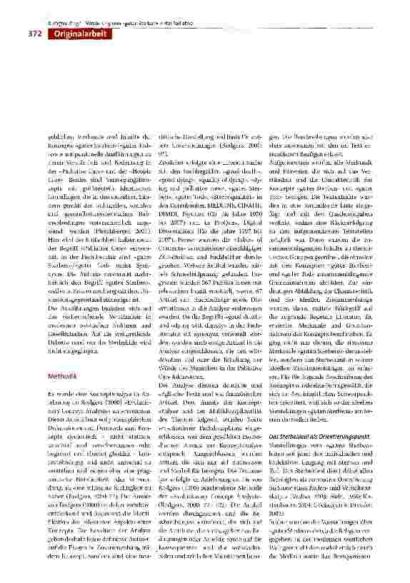 Vorschauseite 2: Ein «Gutes Sterben» und ein «Guter Tod»: zum Verständnis des Sterbeideals und seiner Bedeutung für Hospiz und Palliative Care