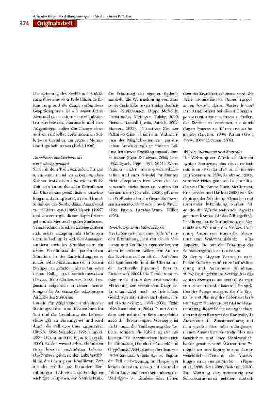 Vorschauseite 4: Ein «Gutes Sterben» und ein «Guter Tod»: zum Verständnis des Sterbeideals und seiner Bedeutung für Hospiz und Palliative Care