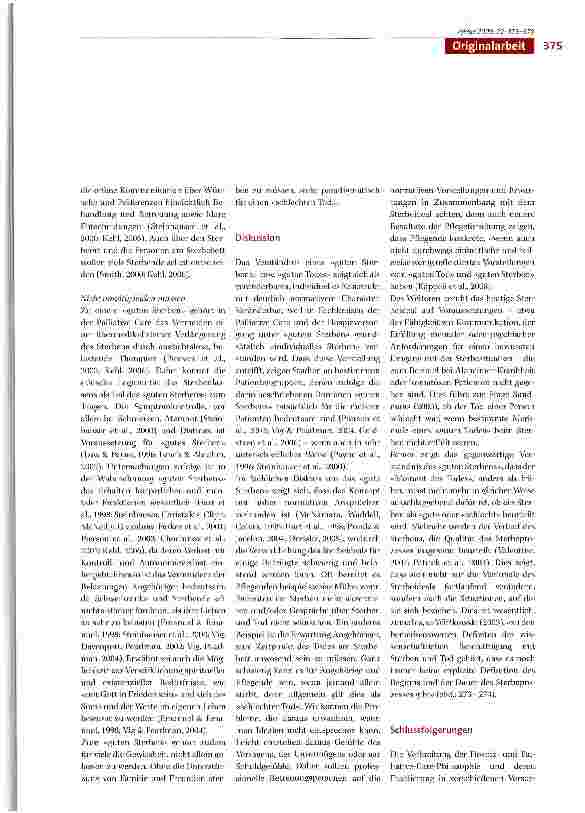 Vorschauseite 5: Ein «Gutes Sterben» und ein «Guter Tod»: zum Verständnis des Sterbeideals und seiner Bedeutung für Hospiz und Palliative Care