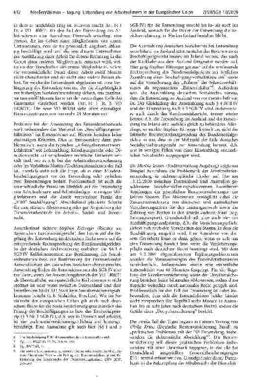 Vorschauseite 2: Tagung: „Entsendung von Arbeitnehmern in der Europäischen Union - Probleme aus der sozialrechtlichen Praxis