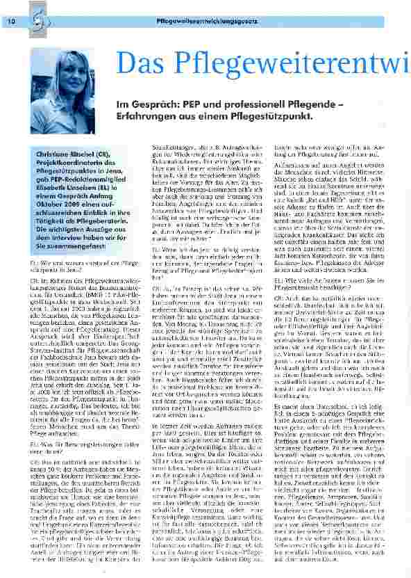 Vorschauseite 1: Das Pflegeweiterentwicklungsgesetz
