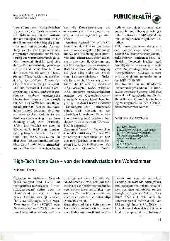 Vorschauseite 2: Auswirkungen des Medizinproduktegesetzes (MPG 2010) auf die Gesundheitsversorgung