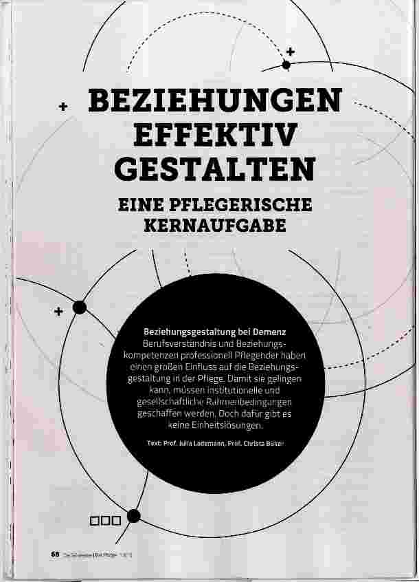 Vorschauseite 1: BEZIEHUNGEN EFFEKTIV GESTALTEN EINE PFLEGERISCHE KERNAUFGABE
