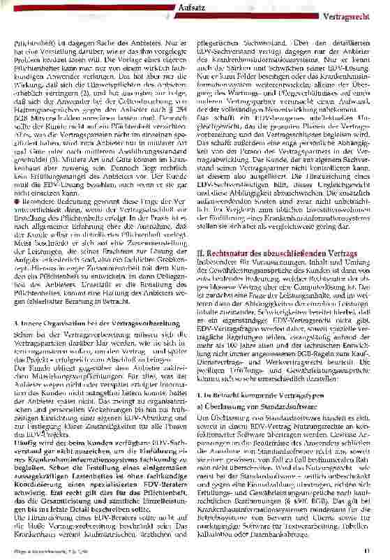 Vorschauseite 2: EDV: Vertragsgestaltung und -abwicklung bei Krankenhausinformationssystemen