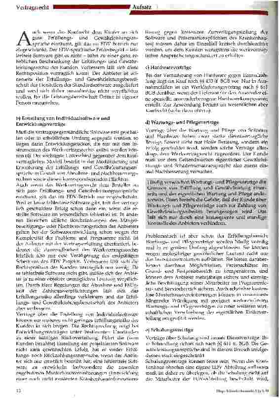 Vorschauseite 3: EDV: Vertragsgestaltung und -abwicklung bei Krankenhausinformationssystemen