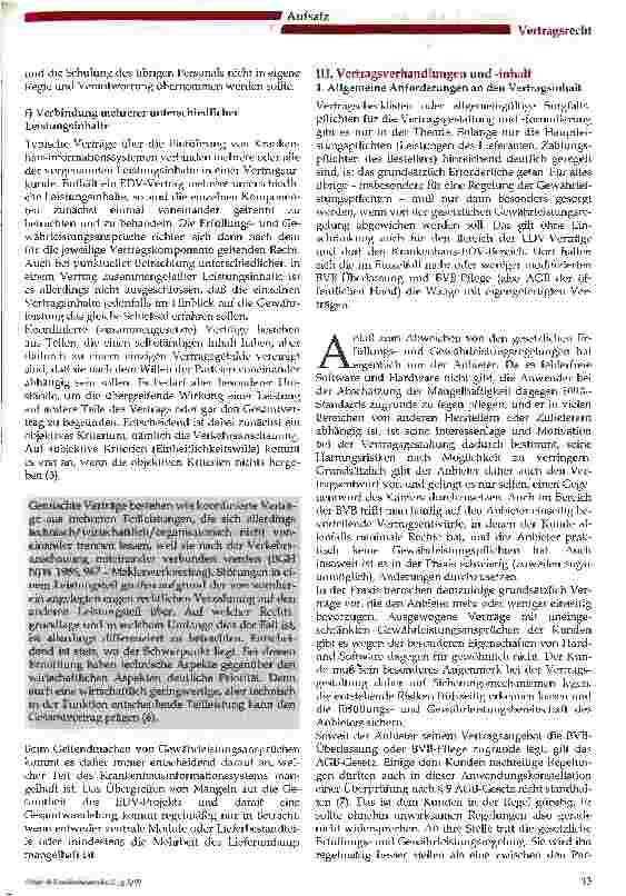 Vorschauseite 4: EDV: Vertragsgestaltung und -abwicklung bei Krankenhausinformationssystemen