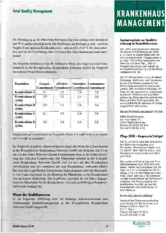 Vorschauseite 4: Neues Modellprojekt zum Qualitätsmanagement