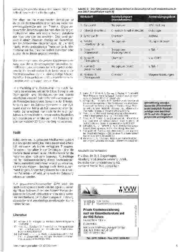 Vorschauseite 6: Biologika - der aktuelle Mega-Trend in der Arzneimitteltherapie