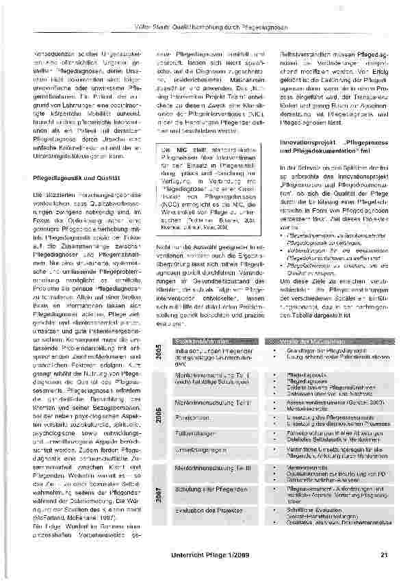 Vorschauseite 2: Qualitätserhöhung durch Pflegediagnosen?