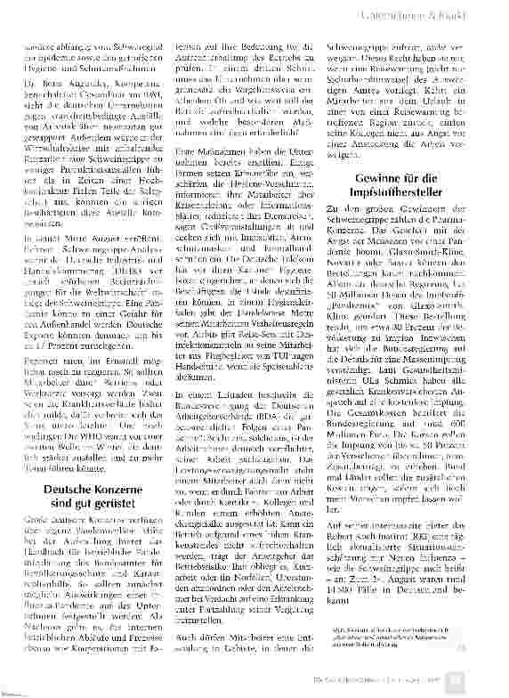 Vorschauseite 2: Pandemie:Unternehmen rüsten für den Ernstfall