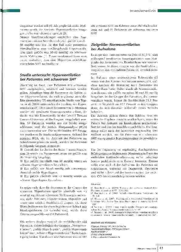 Vorschauseite 2: Normoventilation sichert Leben
