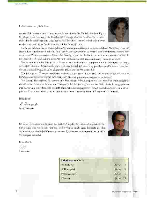 Vorschauseite 1: Stationäre interdisziplinäre neurologische Rehabilitation von Kindern mit armbetonter Hemiparese - (kid)-CIMT-Programm