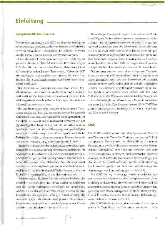 Vorschauseite 2: Stationäre interdisziplinäre neurologische Rehabilitation von Kindern mit armbetonter Hemiparese - (kid)-CIMT-Programm
