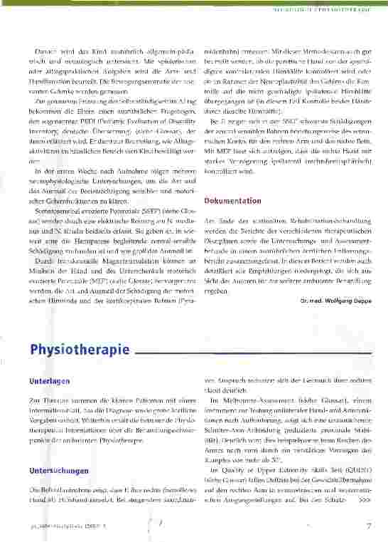 Vorschauseite 6: Stationäre interdisziplinäre neurologische Rehabilitation von Kindern mit armbetonter Hemiparese - (kid)-CIMT-Programm
