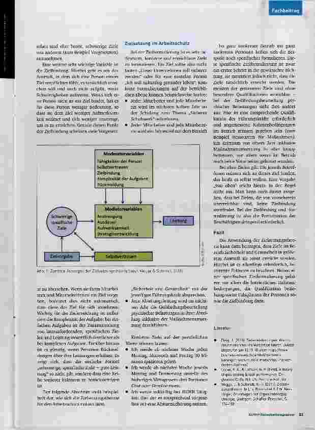 Vorschauseite 2: Wie lassen sich Ziele im Arbeitsschutz besser formulieren und erreichen?