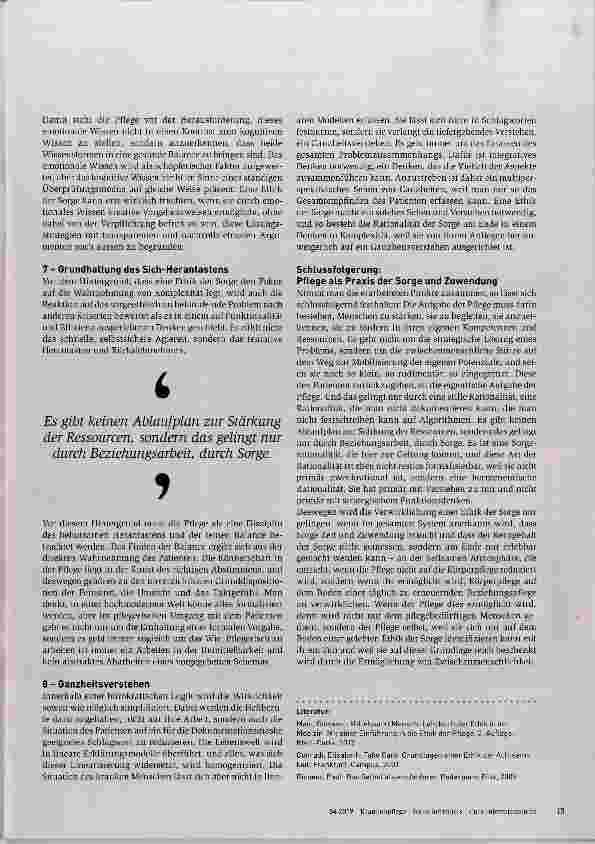 Vorschauseite 4: Pflege als Praxis der Sorge und Zuwendung