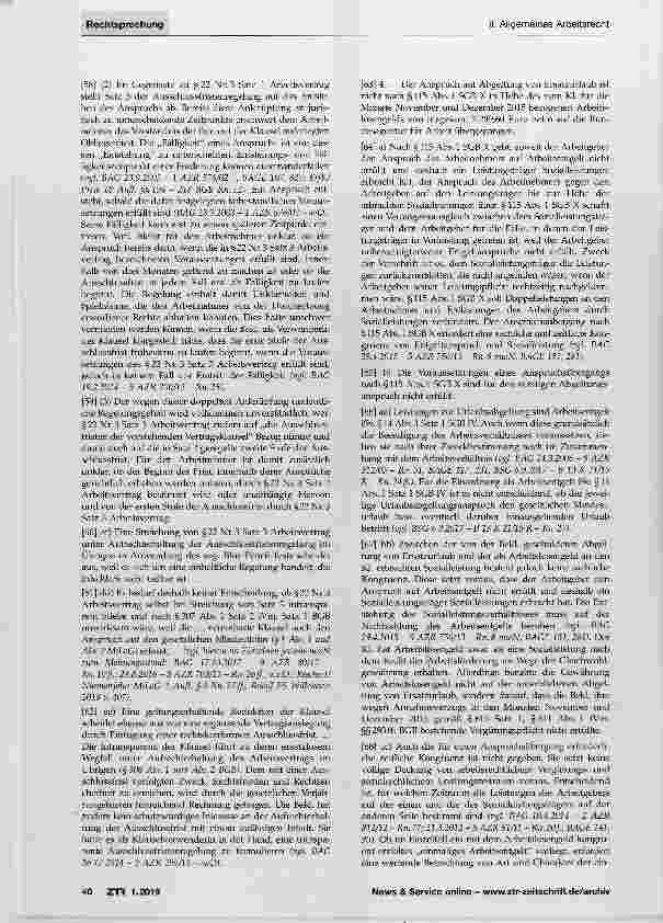 Vorschauseite 5: Ersatzurlaub Ausschlussfristen Anspruchsübergang