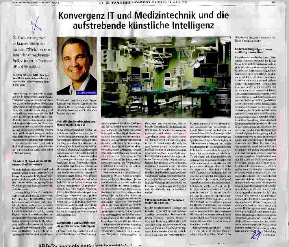 Vorschauseite 1: Konvergenz IT und Medizintechnik und die aufstrebende künstliche Intelligenz