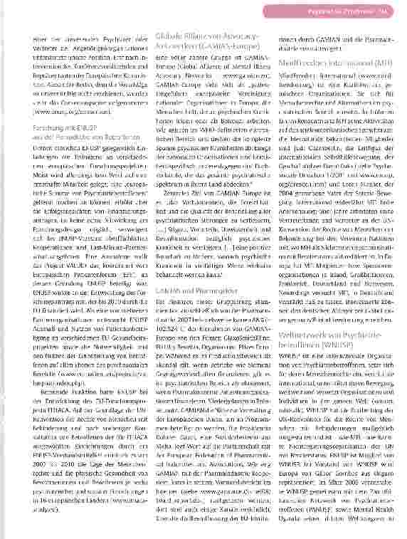 Vorschauseite 2: Psychiatriebetroffene auf der internationalen Bühne - eine aktuelle Zwischenbilanz