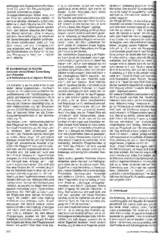 Vorschauseite 5: Braun-Preis für Krankenpflegeschulen 1988 Thema: Der Hepatitis B-Patient im Krankenhaus // 1. Preis: