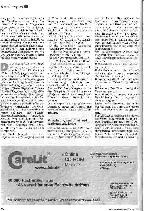 Vorschauseite 3: Die Gesundheitsreform 200