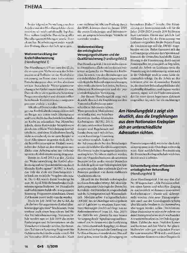 Vorschauseite 4: Der Nationale Krebsplan: Aufbau, Themen, Ziele und Ausblick