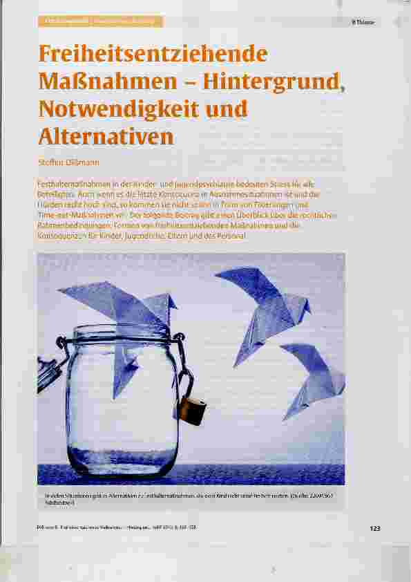 Vorschauseite 1: Freiheitsentziehende Maßnahmen - Hintergrund, Notwendigkeit und Alternativen