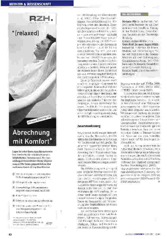 Vorschauseite 4: Zervixkarzinom Impfen, screenen oder beides? I Teil 2
