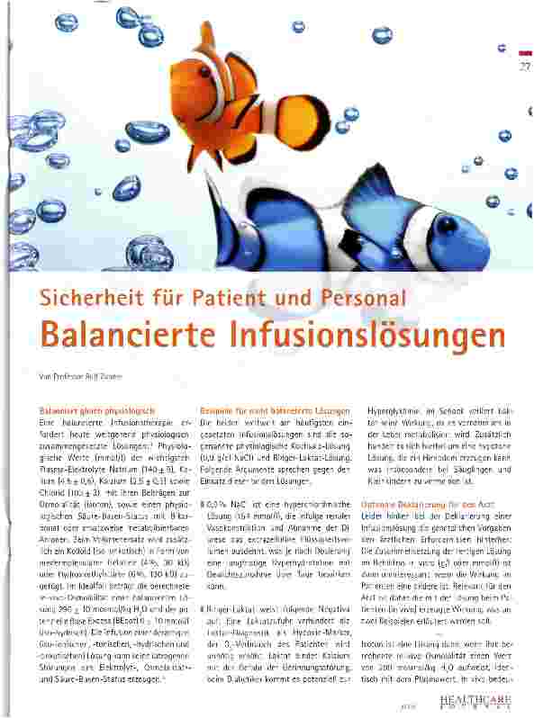 Vorschauseite 1: Balancierte Infusionslösungen