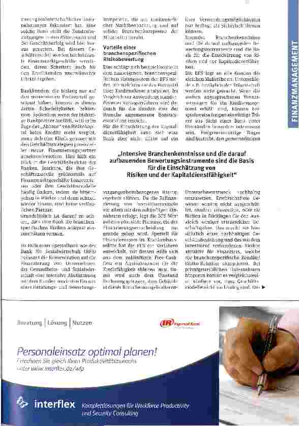 Vorschauseite 4: Krankenhäuser in der „Kreditklemme?