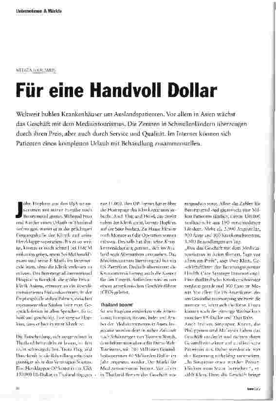 Vorschauseite 1: Für eine Handvoll Dollar