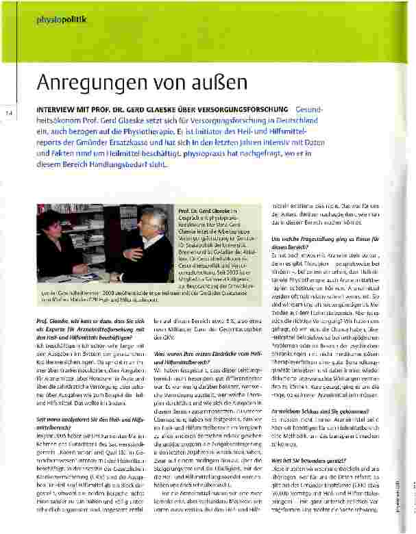 Vorschauseite 1: Anregungen von außen