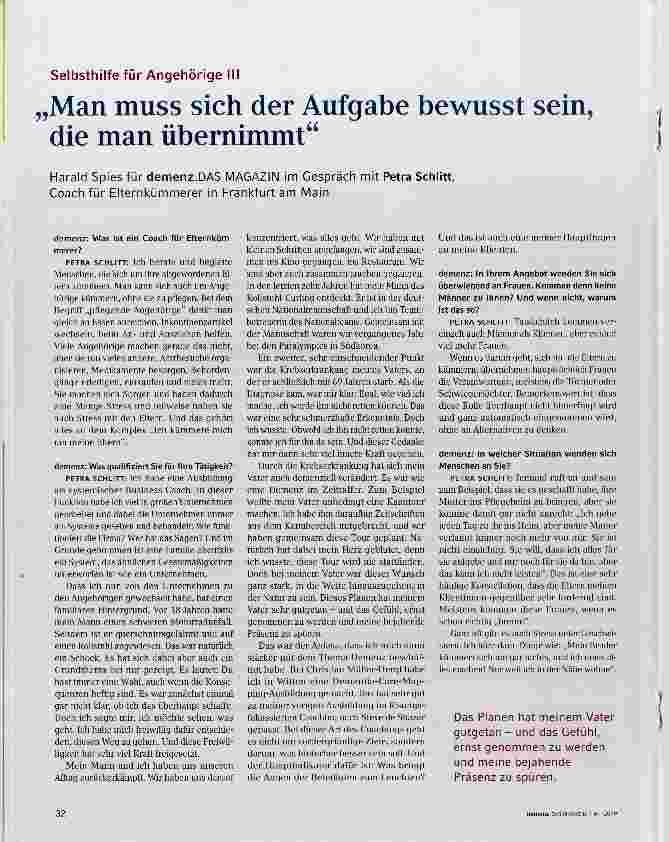 Vorschauseite 1: „Man muss sich der Aufgabe bewusst sein, die man übernimmt“