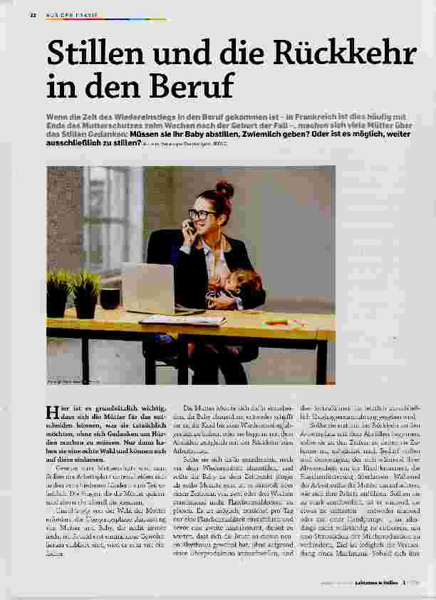Vorschauseite 1: Stillen und die Rückkehr in den Beruf