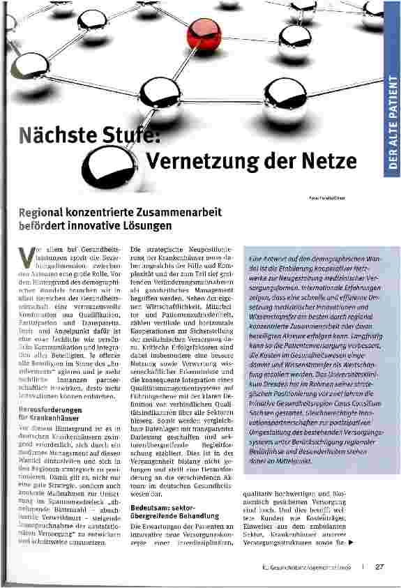 Vorschauseite 1: Nächste Stufe: Vernetzung der Netze
