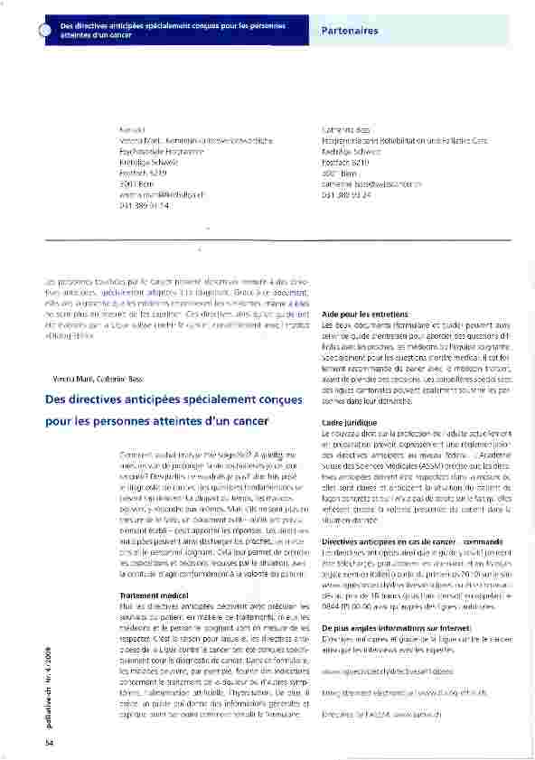 Vorschauseite 2: Eine Patientenverfügung speziell für Krebskranke