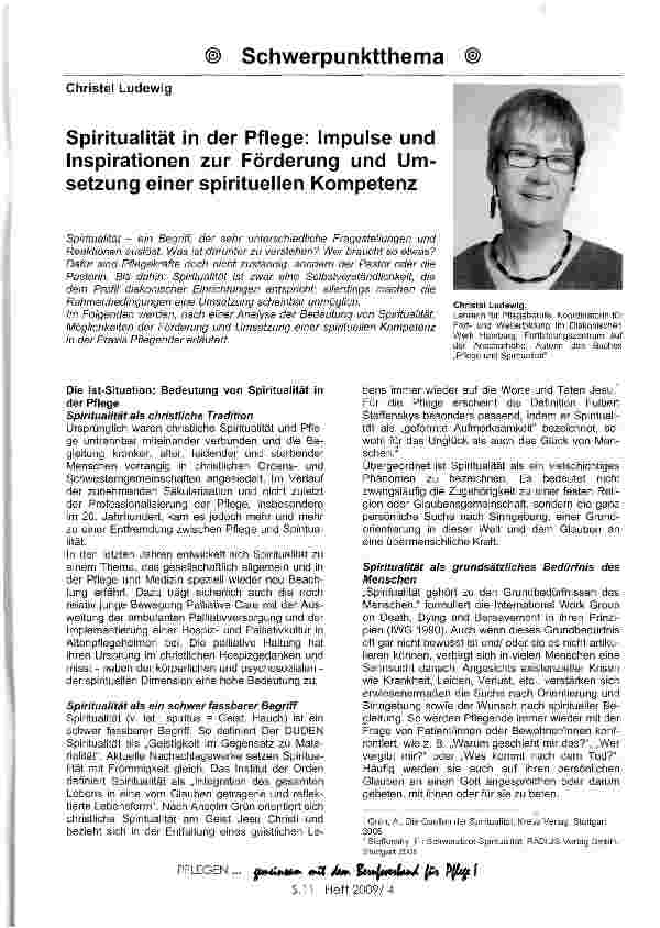 Vorschauseite 1: Spiritualität in der Pflege: Impulse und Inspirationen zur Förderung und Umsetzung einer spirituellen Kompetenz