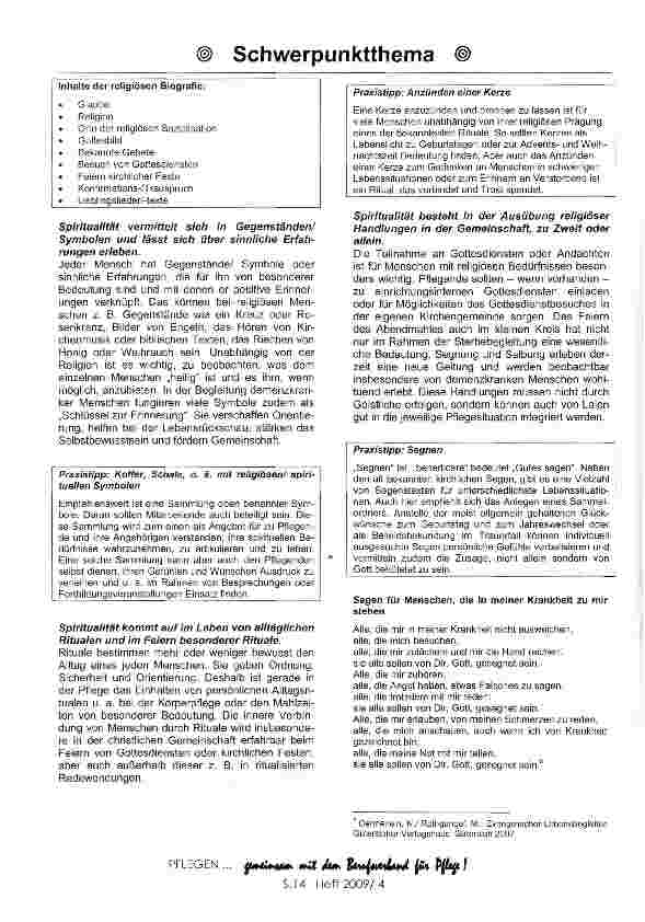 Vorschauseite 4: Spiritualität in der Pflege: Impulse und Inspirationen zur Förderung und Umsetzung einer spirituellen Kompetenz