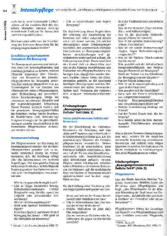 Vorschauseite 3: Einschätzung und Integration von Patienten-Ressourcen für Bewegung